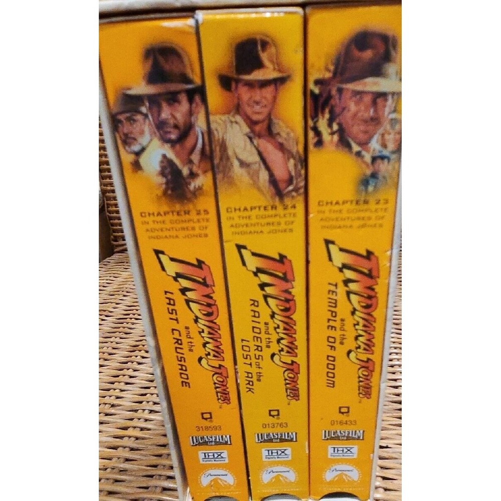 Vintage Indiana Jones Trilogy VHS Box‎ Set THX Digitally mastered Lucas Films